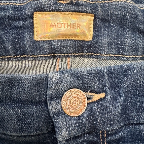 MOTHER The Looker Ankle Fray Skinny Mid Rise Jean Girl Crush Blue Wash Size 29 - Picture 8 of 14
